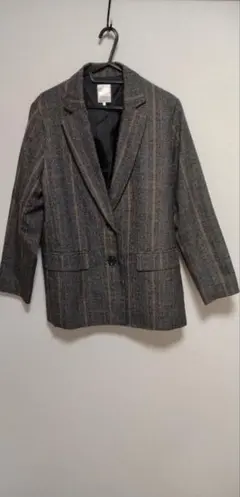 ☆Te chichi☆チェック柄 テーラードジャケット グレー系