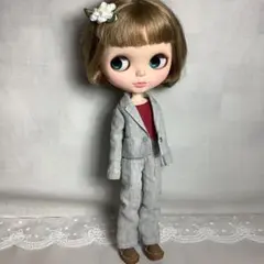 ブライスアウトフィット♡遠州灘リネン/薄グレーテーラージャケットセットアップ