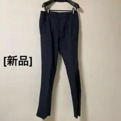 ネイビー プリーツ付き　作業ズボン