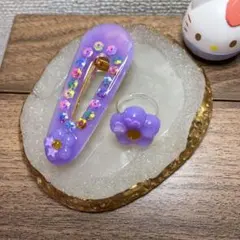 ヘアクリップ×フリーリング(夜明け)