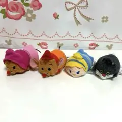 ディズニー　ツムツム　ぬいぐるみ　シンデレラ　4点セット　タグ付き