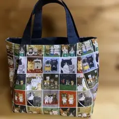 ネコ柄ハンドメイドトートバッグ