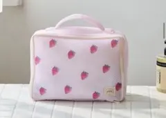 新品・未開封　gelato pique いちご柄 メッシュポーチ
