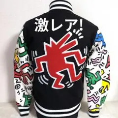希少　KeithHaring × JOYRICH　スタジャン　Lサイズ　ブラック 中古・古着通販】JOYRICH (ジョイリッチ) Keith Haring (キース