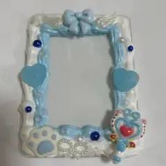 硬質ケース ホイップデコ B8 水色 白