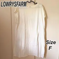 LOWRYS FARM ノースリーブ ワンピース ホワイト フリーサイズ