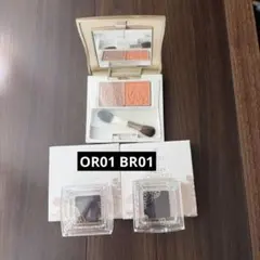 新品未使用TWANY アイシャドウパレット 2色セット　OR01 BR01のサムネイル