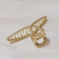 ヘアクリップ ヘアアクセサリー ゴールド バンスクリップ