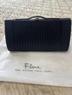 【美品】Flora フローラ ブラック フォーマルバッグ