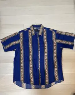 Wrangler 80S 紺タグ チマヨ柄ウエスタンシャツ XXL