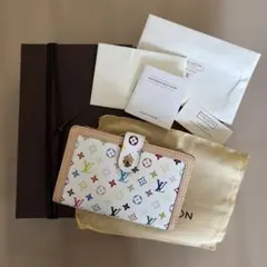 Louis Vuitton 二つ折り財布 ホワイト/マルチカラー