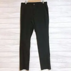 GU☆メンズ ドライストレッチパンツ カジュアル シャカシャカ 黒 W-79