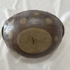 陶器 鉢 水玉模様 持ち手付き