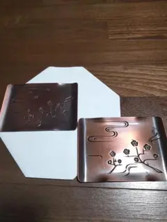 ❤️純銅製 花彫刻 皿 2枚セット✨