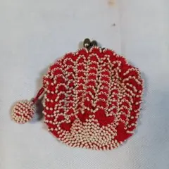 キナカ　立体的なビーズ刺繍がま口