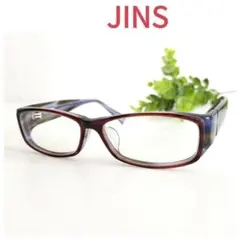 JINS ジンズ 眼鏡 メガネ スクエア ブラウン ブルー オシャレ マーブル