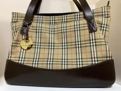【美品】Burberrys ハンドバッグ ノバチェック シャドーホース レザー