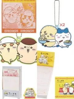 ちいかわ　一番くじ　ラーメン　6点　タオル　ラバーストラップ　ステーショナリー