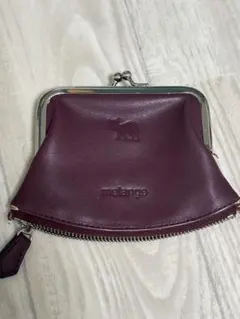 melange がま口 コインケース 小銭入れ ボルドー