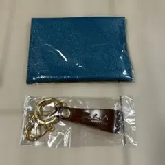 新品未使用　Dakotaレザーティッシュケース・レザーブラウンキーチェーン