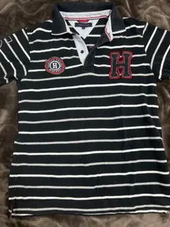 TOMMY HILFIGER ストライプ ポロシャツ L