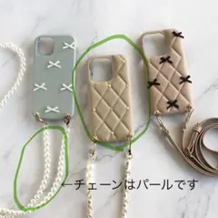 【お値下げ パールチェーン付】スマホケース　iPhone 14