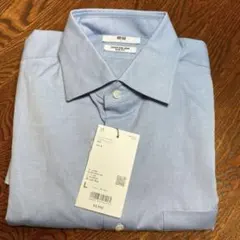 UNIQLO　ユニクロ　Lサイズ スリムフィット 長袖シャツ ライトブルー