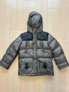 BeBe フード付きグレー ダウンコート