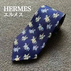 美品 エルメス ネクタイ ハイブランド タイガー モンキー アニマル