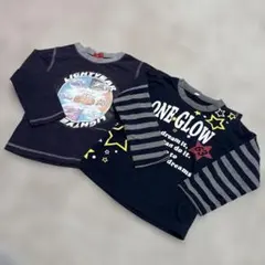 長袖カットソー ネイビー 2点セット