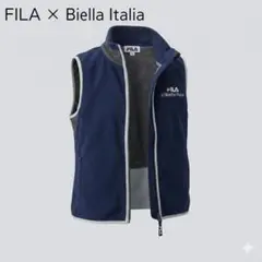 FILA フィラ Biella Italia フリースベスト キッズ130 紺