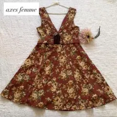 axes femme アクシーズファム レースアップ　ワンピース