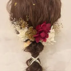 no.102卒業式　成人式　結婚式　ウエディング　ドライフラワーヘアアクセサリー