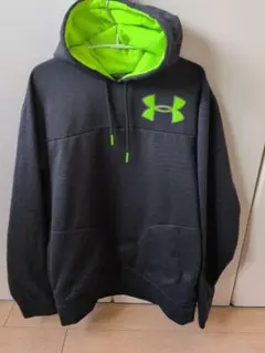 Under Armour フード付きスウェットパーカー 黒/緑