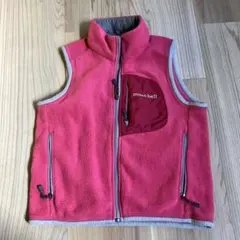 mont-bell キッズ フリースジャケット 100cm ピンク