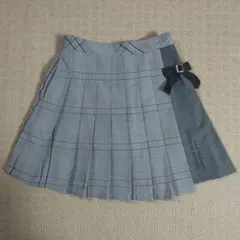 メゾピアノ　ラップ風　プリーツ　チェック　スカパン　150　スカート