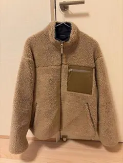 RAGEBLUE ベージュ ジップアップ ボアスタンドブルゾン