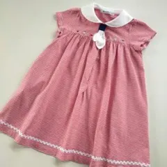 美品★2022SS★110cm familiar セーラー衿 半袖ワンピース