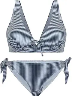 レディース水着 ビキニ2点セット 体型カバー 着痩せ 胸パット付 ホルターネック