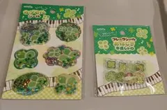 平成レトロ フレークおはじきシール カプセルシール クローバーセット