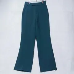ローリーズファーム フレア パンツ センタープレス グリーン (M)