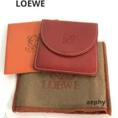 LOEWE ロエベ アナグラム 財布 レッド 小物 レディース ブランド 中古