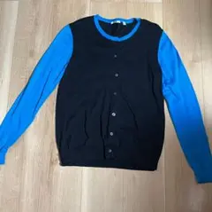 新品　UNIQLO 黒と青のカーディガン Lサイズ