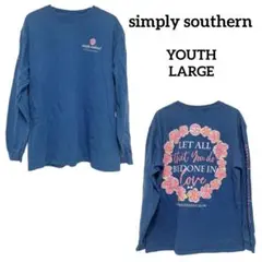 simply southern 長袖Tシャツ YOUTH LARGE 青 ブルー