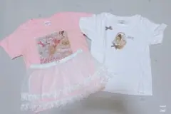 ハンドメイド Tシャツ レース 2枚セット 110 120