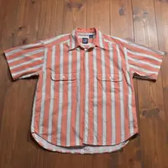 GAP ギャップ ワイドストライプ柄 半袖シャツ OLD GAP 90s