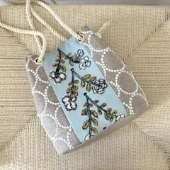 ⚮̈ミナペルホネン jungle relief green ツイストコードのバッグ