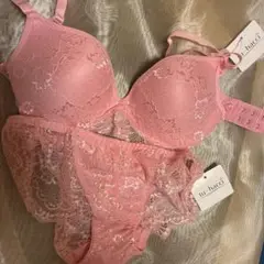 w-hacci ピンク ブラジャー C70 上下セット　タグ付き　下着