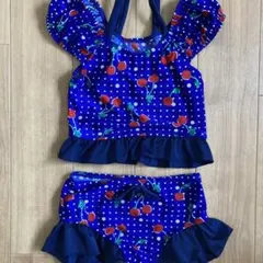 セパレート水着 140サイズ 青いドット柄