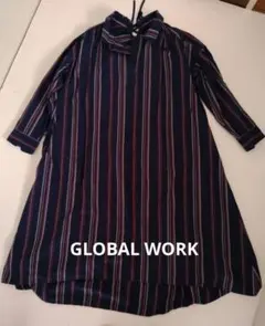 GLOBAL WORK シャツワンピース